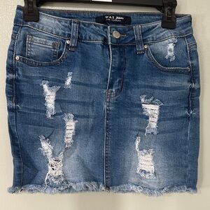 Wax Jean Blue Mini Pencil Skirt Casual